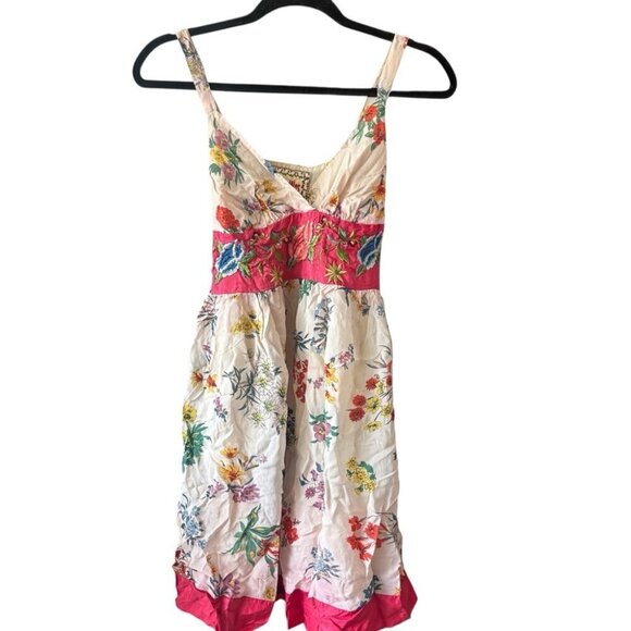 Johnny Was 100% Silk Floral Dress Women's Size Small - Picture 4 of 15
